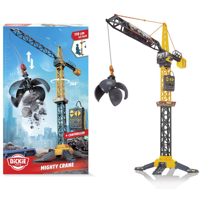 Dickie Mighty Crane 110 cm - Grue radiocommandée avec rotation 360° Dickie Mighty Crane 110 cm - Grue radiocommandée avec rotation 360°