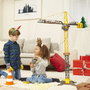 Smoby Mighty Crane Grue Radiocommandée 110 cm avec Rotation à 360°, pour Enfants dès 3 ans, Montage Requis, Fonctionne sur Piles