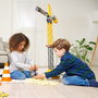 Smoby Mighty Crane Grue Radiocommandée 110 cm avec Rotation à 360°, pour Enfants dès 3 ans, Montage Requis, Fonctionne sur Piles