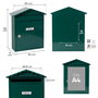 Boîte aux lettres Arregui Vert Acier 30 x 11 x 36 cm