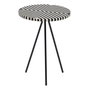 BigBuy Home Table d'appoint Blanc Noir Ronde
