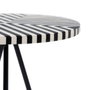 BigBuy Home Table d'appoint Blanc Noir Ronde