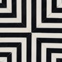 BigBuy Home Table d'appoint Blanc Noir Ronde