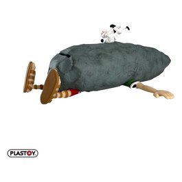 Plastoy Tirelire Astérix Idéfix et le Romain écrasé 8 cm