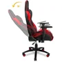 YENKEE Chaise Gaming SABOTAGE YGC 100RD Rouge - Réglable en Hauteur, Pivotante, Cuir PU, Charge 150 kg, Confort Jeu