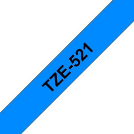 Brother TZE521 Ruban de marquage laminé 9mm x 8m Bleu/Noir