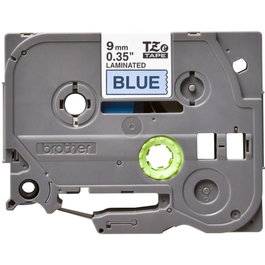 Brother TZE521 Ruban Laminé Étiqueteuse 9mm x 8m Noir sur Bleu