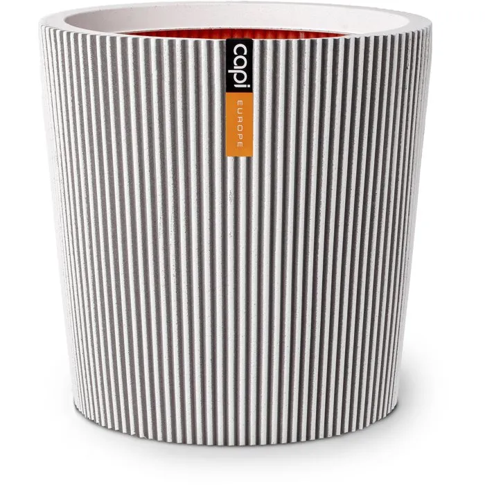 CAPI EUROPE Vase conique Groove NL 45 x 41 cm Ivoire CAPI EUROPE Vase conique Groove NL 45 x 41 cm Ivoire