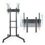 Tooq FS1170M-B Support Sol TV avec Bandeau, pour Écrans 37"-70", VESA 100x100 à 600x400, Noir