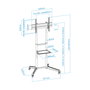 Tooq FS1170M-B Support Sol TV avec Bandeau, pour Écrans 37"-70", VESA 100x100 à 600x400, Noir