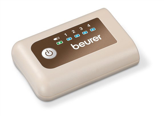 Beurer HK-72 Coussin de chaleur mobile électrique USB rechargeable pour le dos et l'abdomen - 18x115 cm - Ecran LED