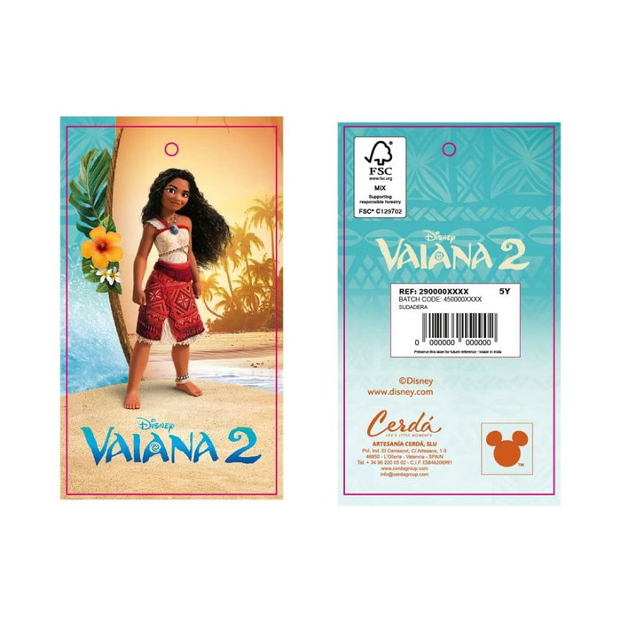 Sweat-shirt à capuche fille Stitch Moana Beige Sweat-shirt à capuche fille Stitch Moana Beige