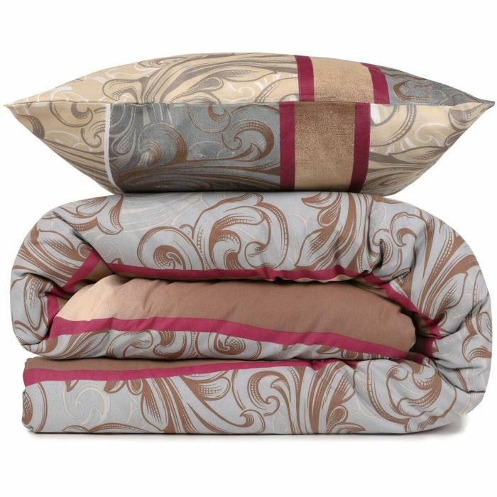 BigBuy Home Parure de couette King Size 3 pièces - Gris, 220 x 240 cm BigBuy Home Parure de couette King Size 3 pièces - Gris, 220 x 240 cm
