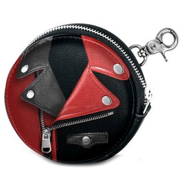 KARACTERMANIA Porte-monnaie rond Harley Quinn DC Comics à fermeture zippée - 2,3x8,7x8,7 cm