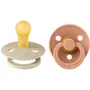 Bibs Sucette bébé Vanilla Peach - Embout rond - Pack de 2 - Caoutchouc naturel
