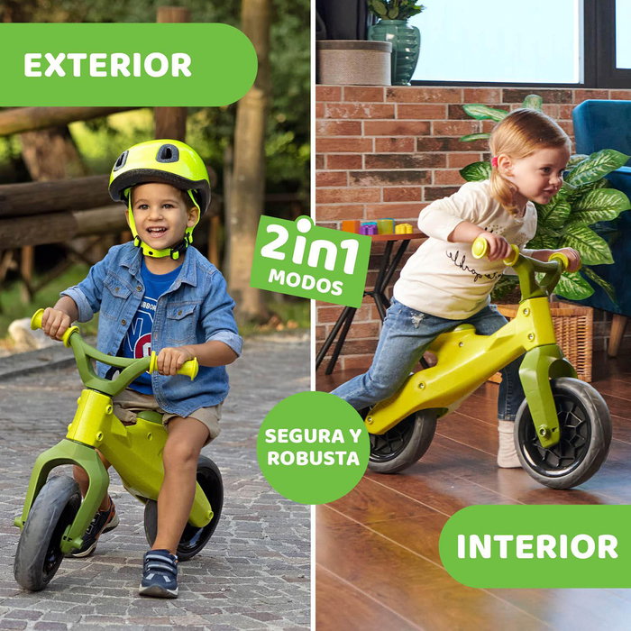 Chicco Draisienne Évolutive Éco Plus Vert - 80% Plastique Recyclé, Sans Pneu Crevable, pour Enfants de 18 Mois à 3 Ans - 00011055000000