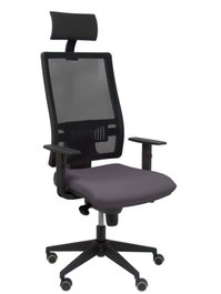Piqueras y Crespo Chaise de bureau Horna, mécanisme synchro, gris foncé et noir