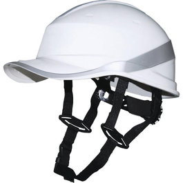 DELTA PLUS Casque de chantier avec visière blanc, ajustement Rotor