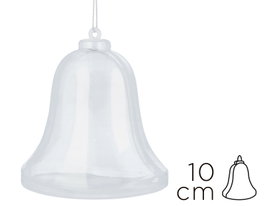 Innspiro Pack de 12 cloches en plastique transparent de 10 cm