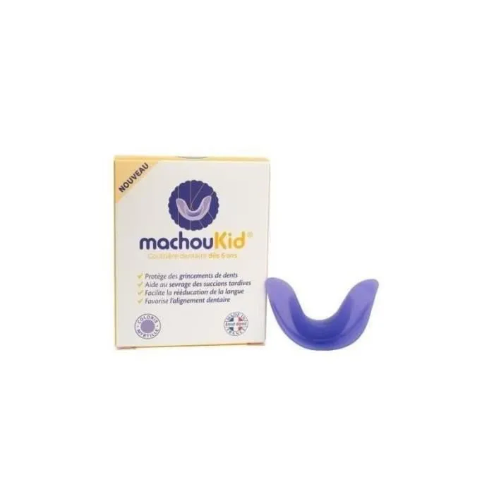Machouyou Gouttière dentaire MACHOUKID - Aide au sevrage des succions tardives, protection contre les grincements de dents, rééducation de la langue et alignement dentaire Machouyou Gouttière dentaire MACHOUKID - Aide au sevrage des succions tardives, protection contre les grincements de dents, rééducation de la langue et alignement dentaire