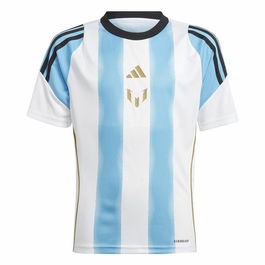 T-shirt de foot Adidas Messi Training Bleu Blanc