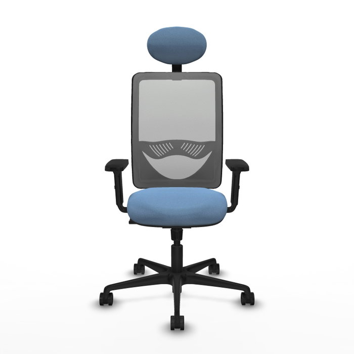 PIQUERAS Y CRESPO Chaise Zulema Synchro Bleu ciel et Gris avec Appui-tête et Accoudoirs 2D PIQUERAS Y CRESPO Chaise Zulema Synchro Bleu ciel et Gris avec Appui-tête et Accoudoirs 2D