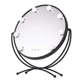 SUN Miroir de maquillage éclairé LED 4200K 48x43cm Noir