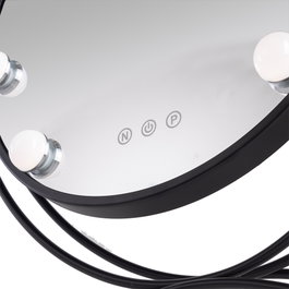 SUN-KRS Miroir de maquillage éclairé LED 4200K Noir 48x43Cm