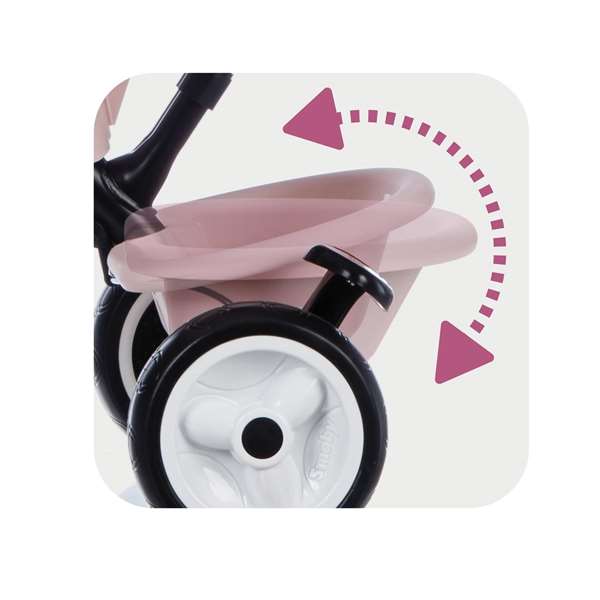 Smoby Triciclo baby drive confort rosa - Tricycle évolutif pour bébé à partir de 10 mois (101x68x52 cm)