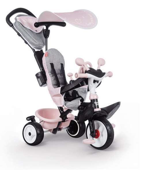 Smoby Triciclo baby drive confort rosa - Tricycle évolutif pour bébé à partir de 10 mois (101x68x52 cm)