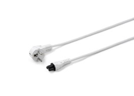 MicroConnect Cordon d'alimentation Schuko coudé - C5, 1,8m, Blanc