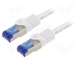 LOGILINK Cordon de raccordement Cat 6a S/FTP blanc 0,25m RJ45