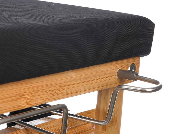 Kipit Planchero en Bambou avec Tiroirs Noir 89 x 125 x 34 cm