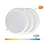 Edm Pack 3 Downlights LED 18W 6400K 1820lm Lumière Froide Encastrable Blanc 120° 360° IP20