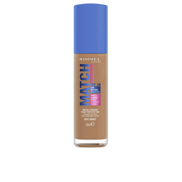 Rimmel London Match Perfection Fond de teint n° 303 - Miel 30 ml Rimmel London Match Perfection Fond de teint n° 303 - Miel 30 ml