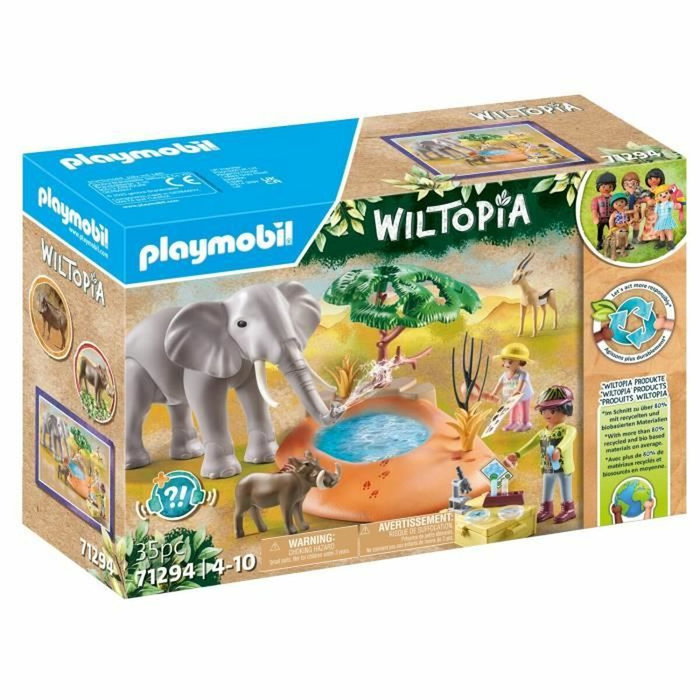 Playmobil Wiltopia Explorateurs avec animaux de la savane et éléphant