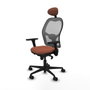 Piqueras y Crespo Chaise de Bureau avec Appui-tête Jorquera 3D036N1 Marron Gris