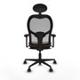 Piqueras y Crespo Chaise de Bureau avec Appui-tête Jorquera 3D036N1 Marron Gris