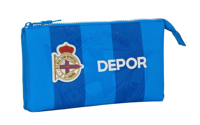 Safta Portatodo triple pour maillot Real Deportivo La Coruña, coffret souvenirs sportif, dimensions 22 x 12 x 3 cm