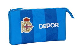 Safta Portatodo triple pour maillot Real Deportivo La Coruña, coffret souvenirs sportif, dimensions 22 x 12 x 3 cm