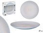 Vessia Assiette Plate 27 cm Bleu Céramique (Set de 12)