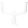 Gifont Siphon double pour évier sans valves