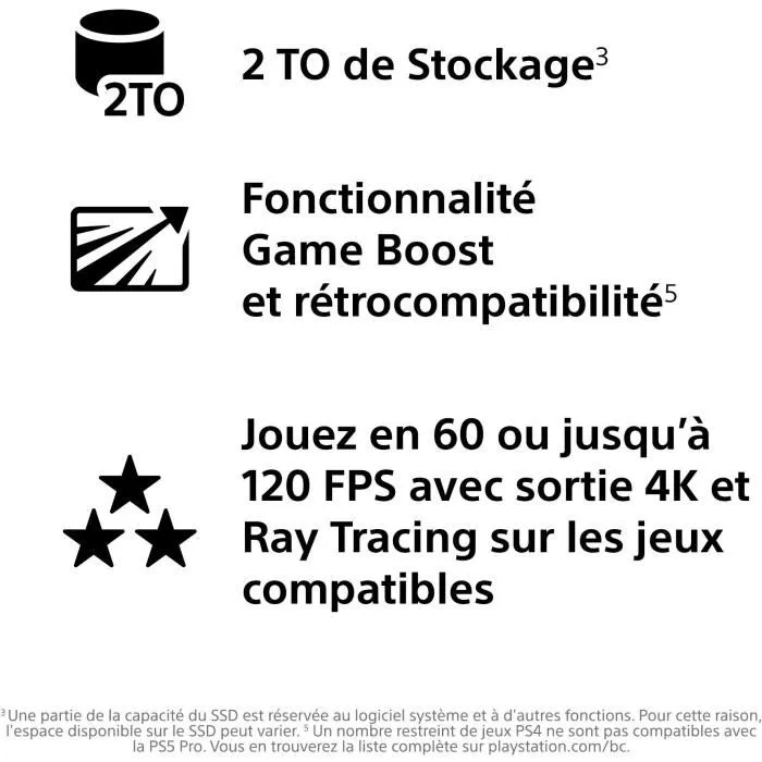 Sony PlayStation 5 Pro - Console de Jeu Numérique 2TB avec Ray Tracing Avancé, Support 4K et Haut Taux de Rafraîchissement - Édition Digital sans Lecteur Sony PlayStation 5 Pro - Console de Jeu Numérique 2TB avec Ray Tracing Avancé, Support 4K et Haut Taux de Rafraîchissement - Édition Digital sans Lecteur