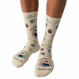 Chaussettes Jimmy Lion Athletic Frida Viva Mexic Blanc 41-46