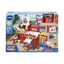 Vtech TUT TUT Bolides - Tour de Sauvetage Caserne - Jouet interactif de pompier avec camion, dalmatien et accessoires - 22 pièces - Rouge - Version française - Dès 18 mois