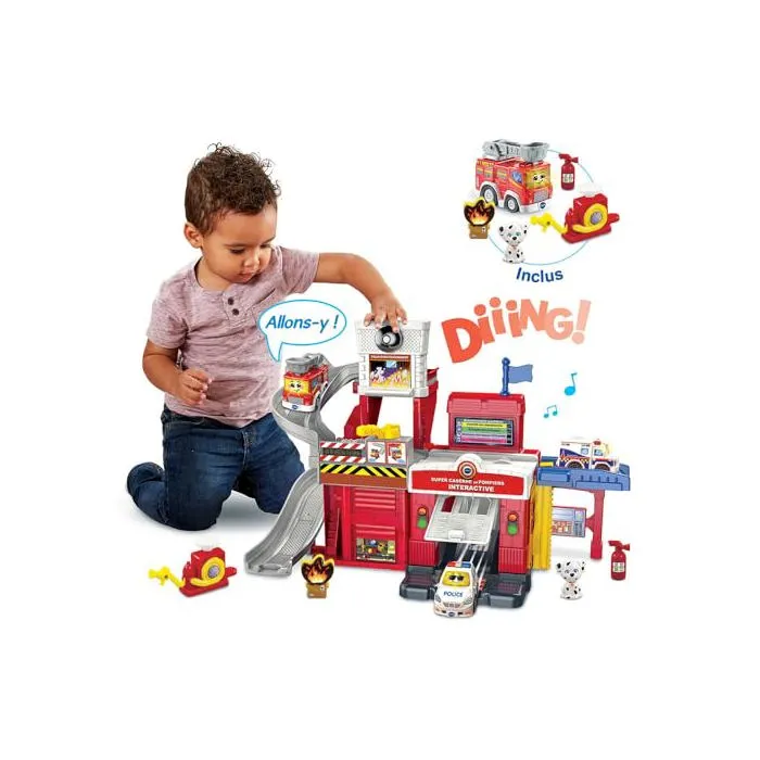 Vtech TUT TUT Bolides Tour de Sauvetage Caserne - Rouge - 22 pièces Vtech TUT TUT Bolides Tour de Sauvetage Caserne - Rouge - 22 pièces