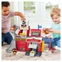 Vtech TUT TUT Bolides - Tour de Sauvetage Caserne - Jouet interactif de pompier avec camion, dalmatien et accessoires - 22 pièces - Rouge - Version française - Dès 18 mois