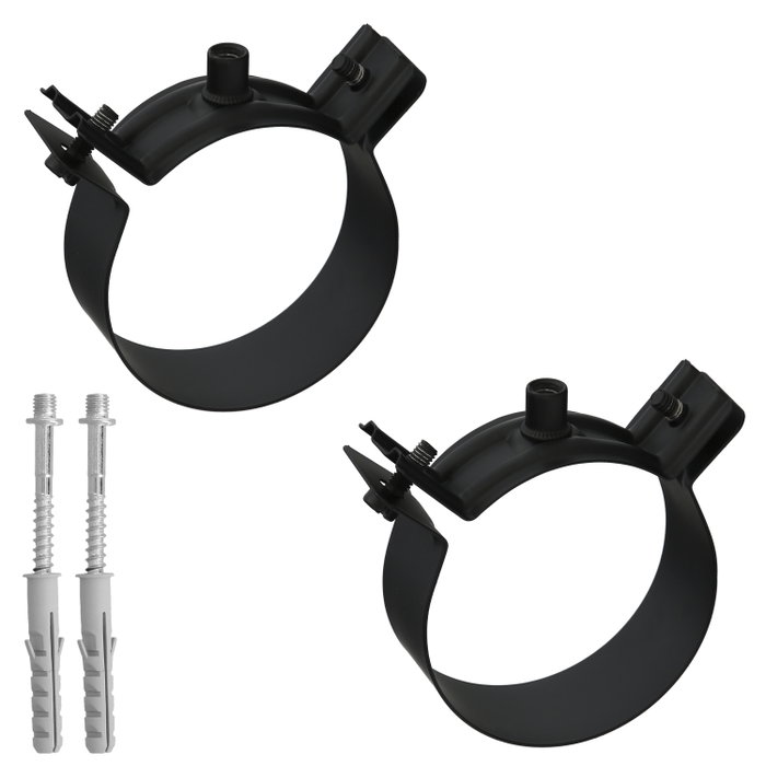 WOLFPACK LINEA PROFESIONAL Lot de 2 colliers vitrifiés avec support pour tube de poêle à granulés 80 mm WOLFPACK LINEA PROFESIONAL Lot de 2 colliers vitrifiés avec support pour tube de poêle à granulés 80 mm