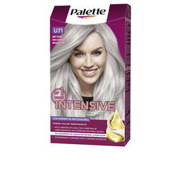 Palette Teinture Permanente Intensive #U71 Gris Argenté Soin aux Huiles Couverture Cheveux Gris