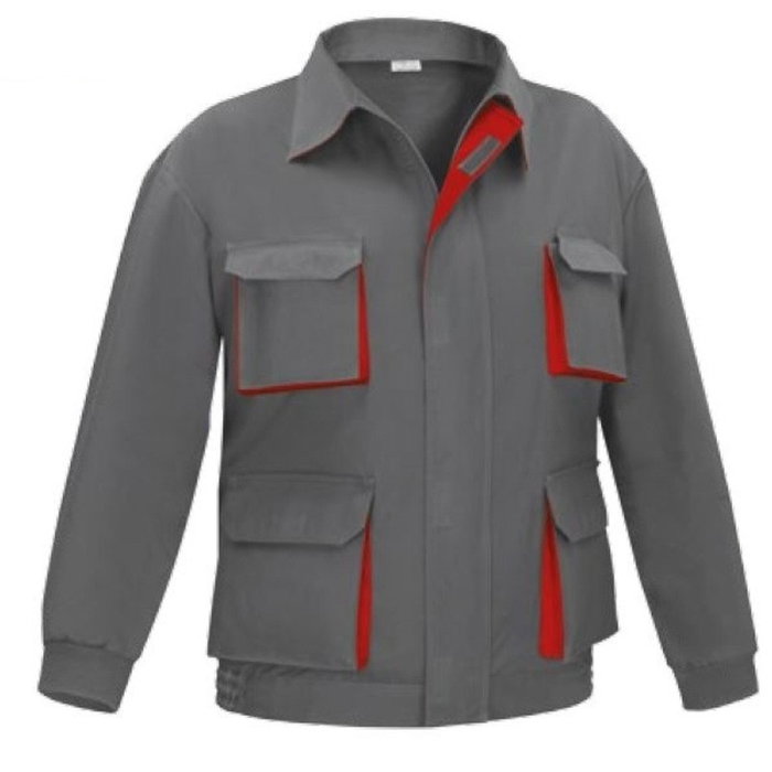 DUVER Veste multibolsilles bicolore gris et rouge PRGM-33 Taille 56 DUVER Veste multibolsilles bicolore gris et rouge PRGM-33 Taille 56